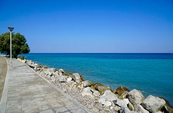 Spiaggia Naturale Incontaminata Rodi Costa Occidentale — Foto Stock