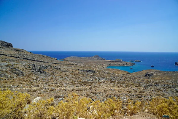 Aussichtspunkt Von Lindos Auf Rhodos Insel — Stockfoto