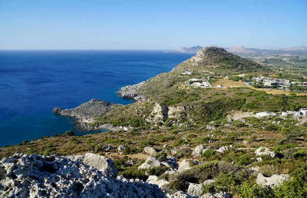 Aussichtspunkt Über Die Küste Bei Faliraki Auf Rhodos Insel — Stockfoto