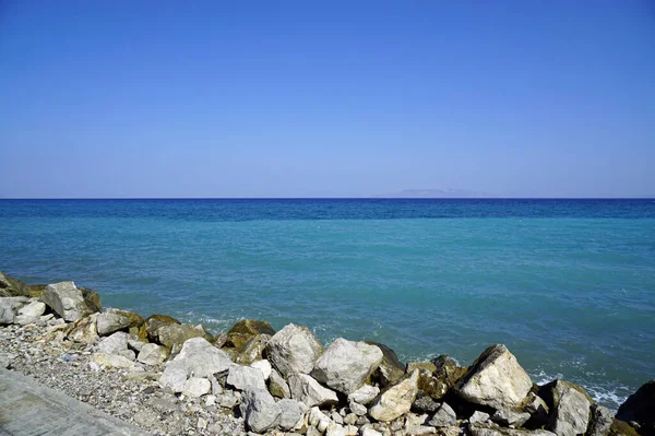 Rhodes Batı Kıyısındaki Değmemiş Doğal Plajı — Stok fotoğraf