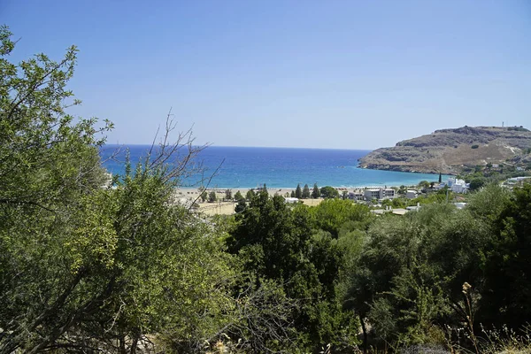Rhodes Adası 'ndaki Lindoların manzaralı manzarası