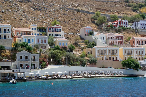 Pequeño Puerto Symi Isla Grecia — Foto de Stock