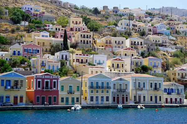 Pequeno Porto Symi Ilha Grécia — Fotografia de Stock