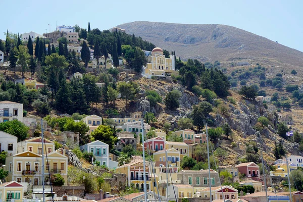 Pequeño Puerto Symi Isla Grecia — Foto de Stock