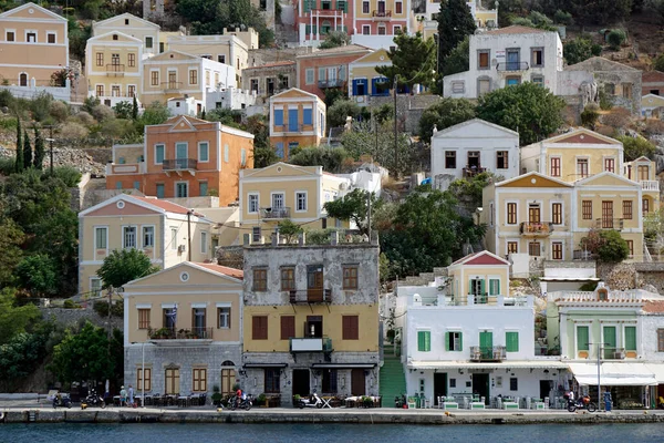 Pequeño Puerto Symi Isla Grecia — Foto de Stock