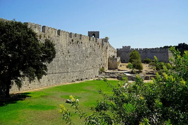 Ancient Fortress Rhodes Oldtown Greece — Stock Photo, Image