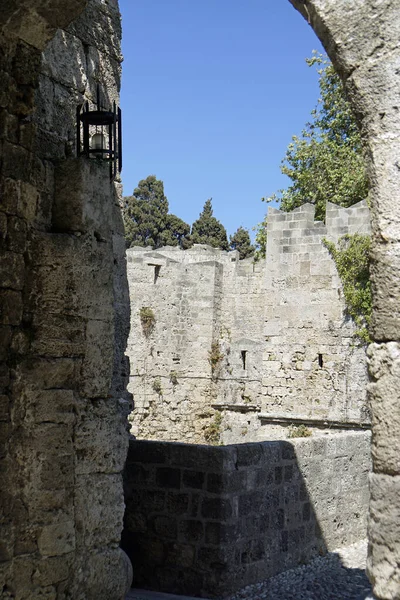 Древняя Крепость Родос Старый Город Греции — стоковое фото