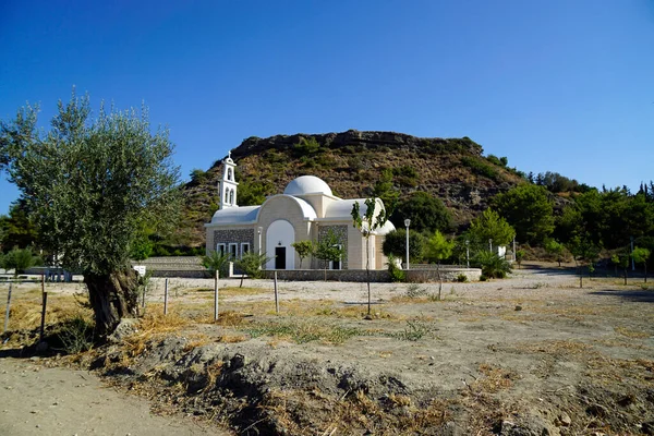 Chiesa Piccolo Villaggio Sull Isola Rodi — Foto Stock