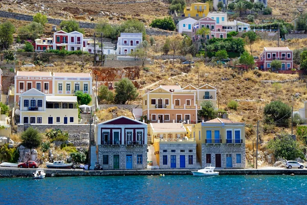 Pequeno Porto Symi Ilha Grécia — Fotografia de Stock