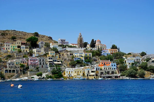 Pequeño Puerto Symi Isla Grecia — Foto de Stock