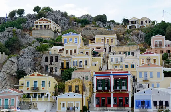 Pueblo Acogedor Isla Symi Grecia — Foto de Stock