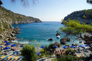Rhodes Adası 'ndaki Antony Quinn Körfezi
