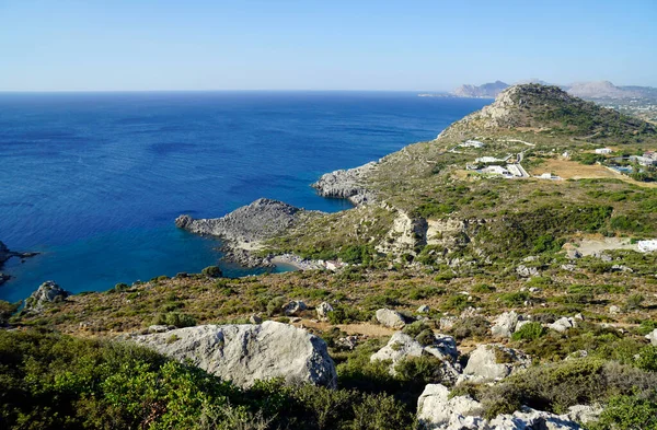 Aussichtspunkt Über Die Küste Bei Faliraki Auf Rhodos Insel — Stockfoto