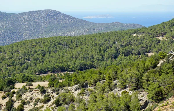 Wilde Kust Van Rhodos Eiland Griekenland — Stockfoto