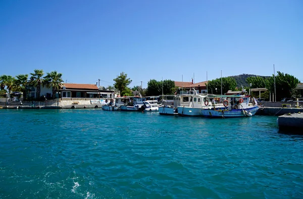 Pequeño Puerto Faliraki Isla Rhodes — Foto de Stock