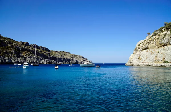 Залив Антония Куинна Острове Родос — стоковое фото