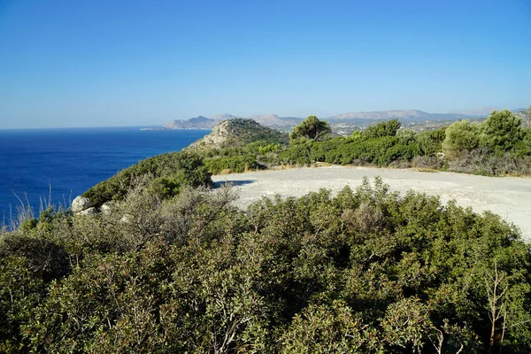 Aussichtspunkt Über Die Küste Bei Faliraki Auf Rhodos Insel — Stockfoto