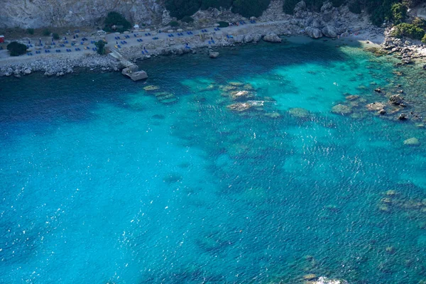 ローズ島のファリラキ付近の海岸線の視点 — ストック写真