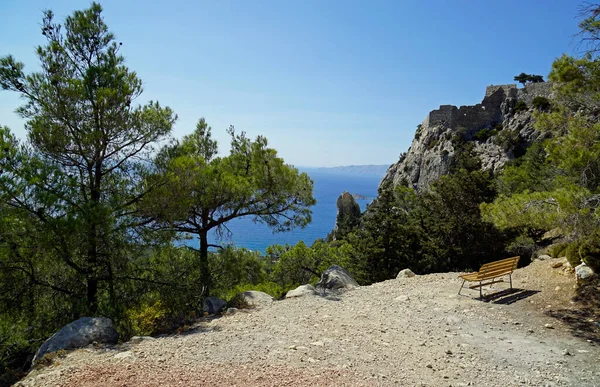 Wilde Küste Der Rhodos Insel Griechenland — Stockfoto