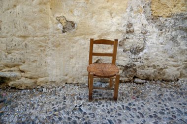 Yunanistan 'ın eski Rhodes şehrinde küçük sokaklar