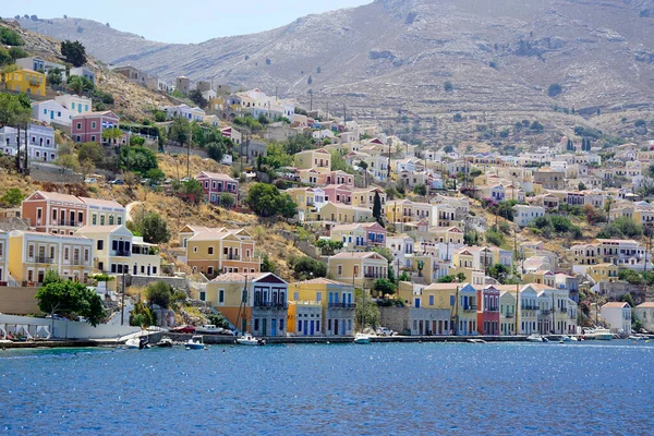 Pequeño Puerto Symi Isla Grecia — Foto de Stock