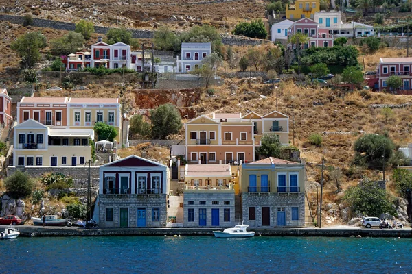 Pequeño Puerto Symi Isla Grecia — Foto de Stock