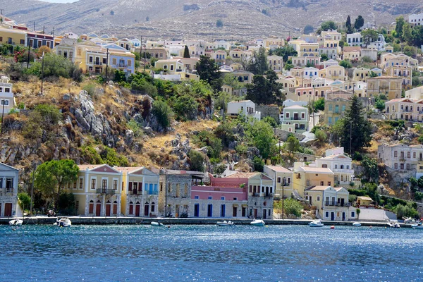 Pequeño Puerto Symi Isla Grecia — Foto de Stock