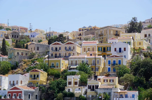 Pequeño Puerto Symi Isla Grecia — Foto de Stock