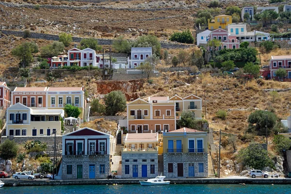 Pequeño Puerto Symi Isla Grecia — Foto de Stock