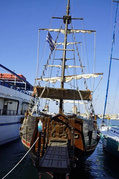 Mandraki Harbor Rhodes Island Greece — Stock Photo, Image