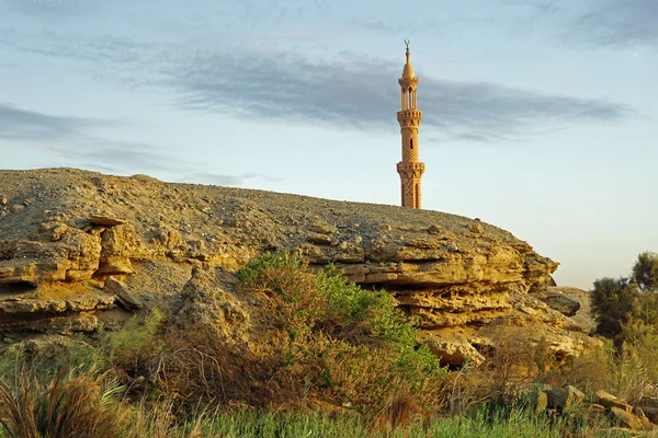 Mosque desert landscape — Stock Photo, Image