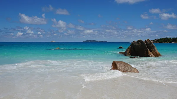 Tropical beach anse lazio — Stock Photo, Image