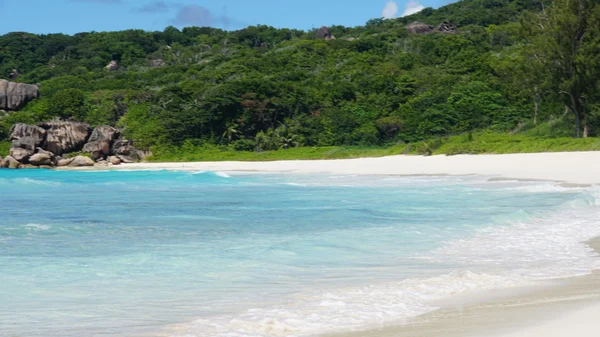 Granite rocks on grand anse — Stock Photo, Image