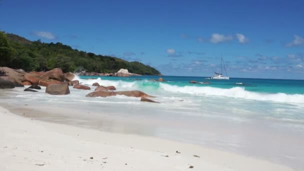 Amazing seychelles beach — Stock Video