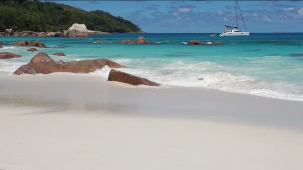 令人惊异的塞舌尔海滩 — 图库视频影像