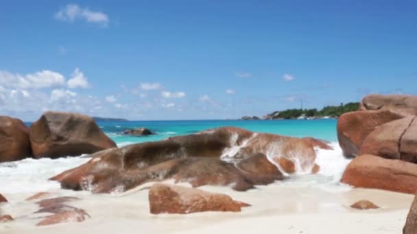 Praia das Seychelles — Vídeo de Stock