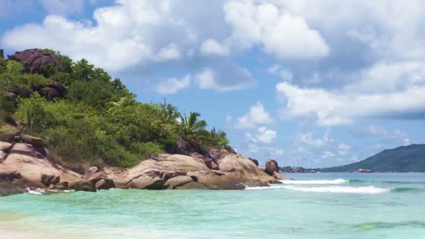 Praia das Seychelles — Vídeo de Stock
