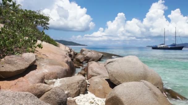 Praia das Seychelles — Vídeo de Stock