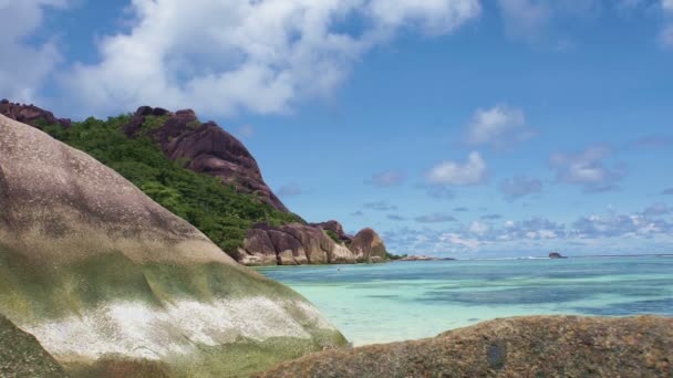 Praia das Seychelles — Vídeo de Stock