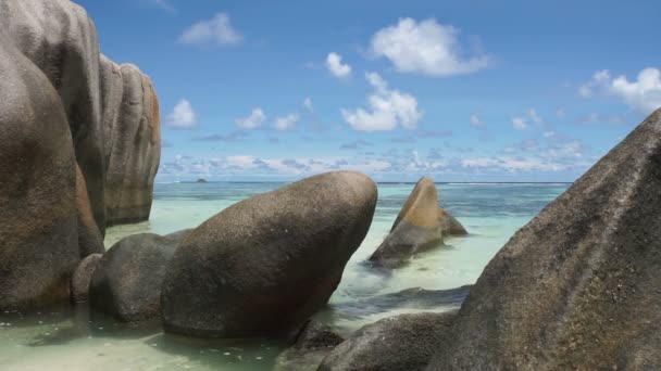 Strand der Seychellen — Stockvideo