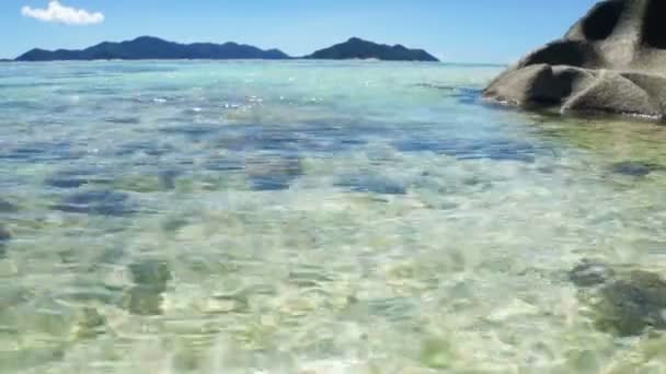 Seychellen strand — Stockvideo