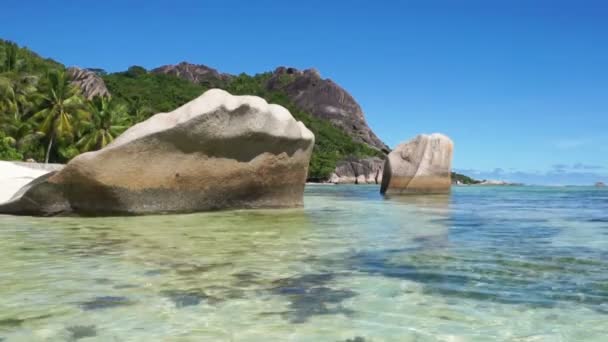 Сейшельский пляж — стоковое видео