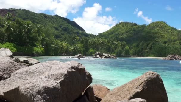 Costa natural das seicheles — Vídeo de Stock