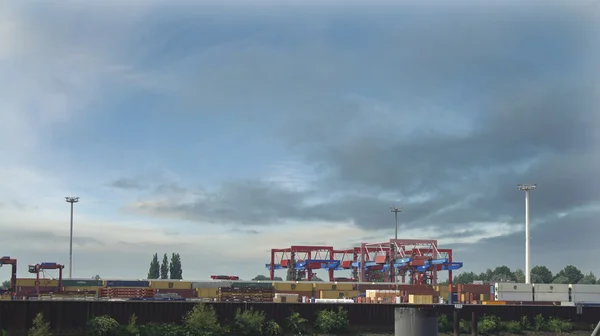 Containerterminal - Stock-foto