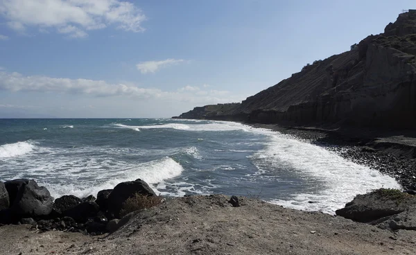 Mały port porto castello na santorini — Zdjęcie stockowe