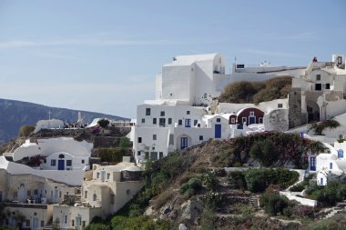 oia santorini adasında geleneksel Yunanistan architecutre