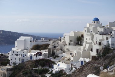 oia santorini adasında geleneksel Yunanistan architecutre