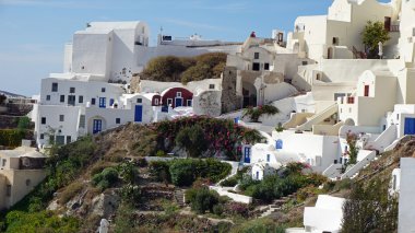 oia santorini adasında geleneksel Yunanistan architecutre
