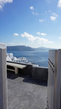 küçük oia Köyü santorini Adası üzerinde göster