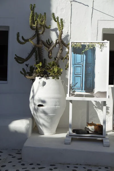 Architettura tradizionale greca in oia sull'isola di santorini — Foto Stock